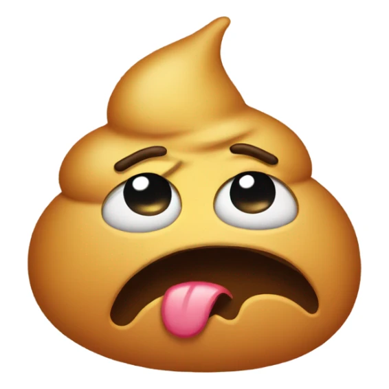 poop emoji with face with tears sad and crying  sticker