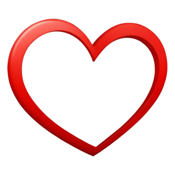 the contour of the heart sticker