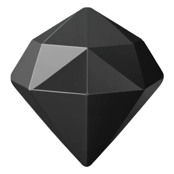 3d diamond shape matte black. diamond shape like on a playing card sticker