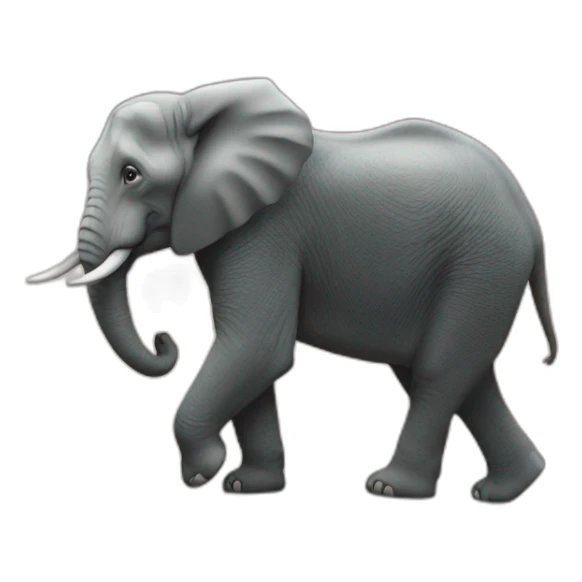Un éléphant sur un loup sticker