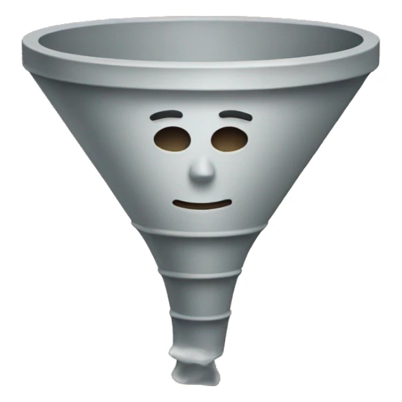 create a funnel symbol with a person icon next to it  sticker