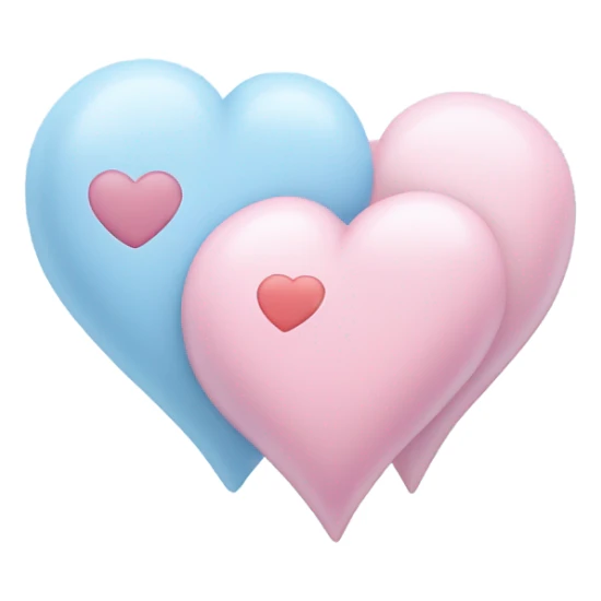 Couple-of-hearts-coloured-light-pastel-shade sticker