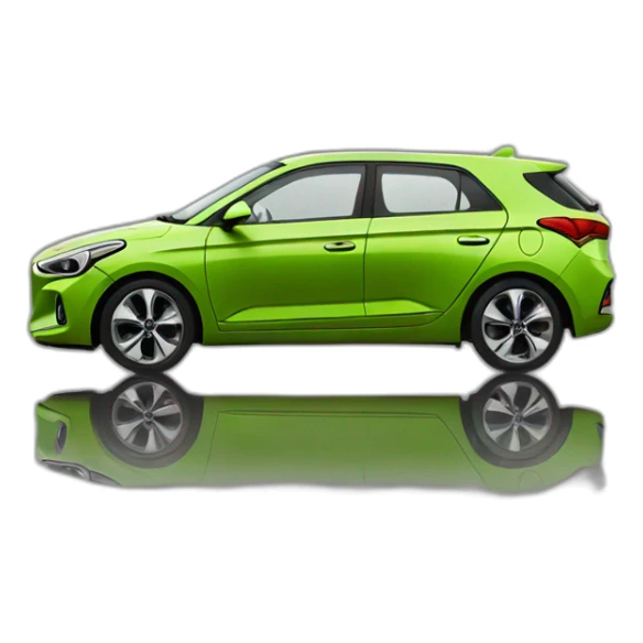 Voiture modèle i20 hyundai vert gris sticker