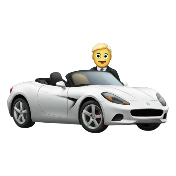 Barrister driving a sports car sticker