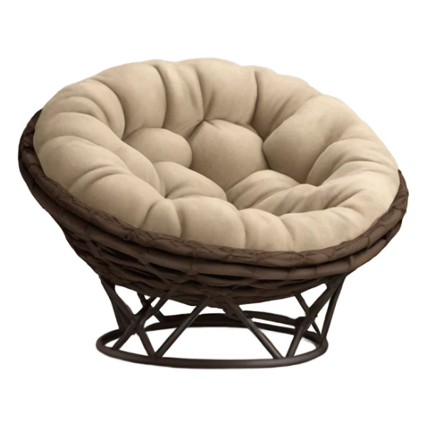 Brown papasan chair cosy sticker