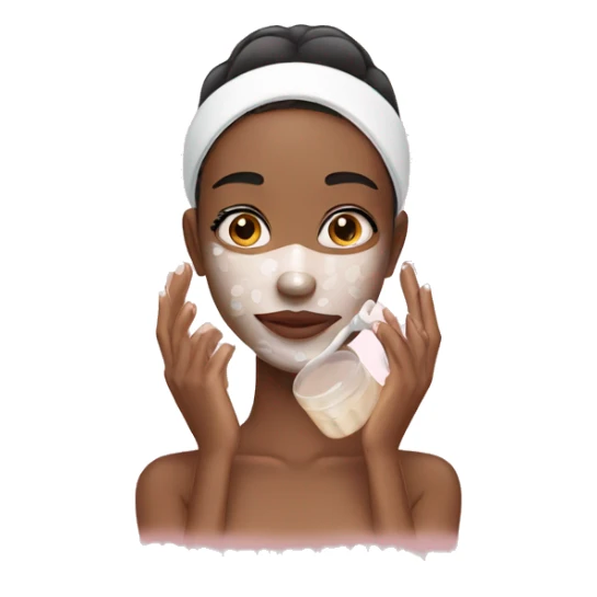 A girl doing her skin care  sticker