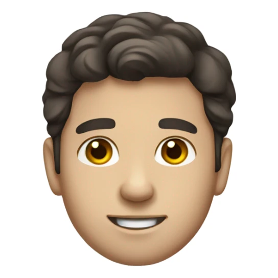 Young man with dark brown hair, fair skin accountant sticker