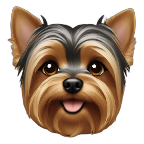 Short snout Yorkie dark eyes sticker