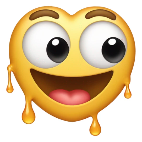  emoji drooling with heart shaped eyes  sticker