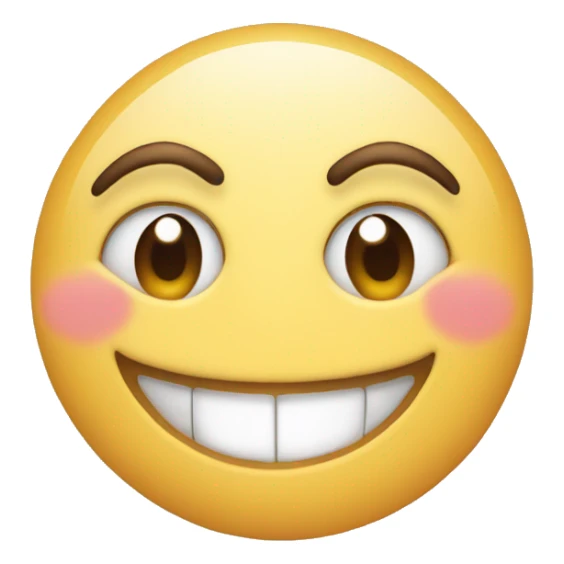 Smile emoji but with a heart instead of a mouth sticker