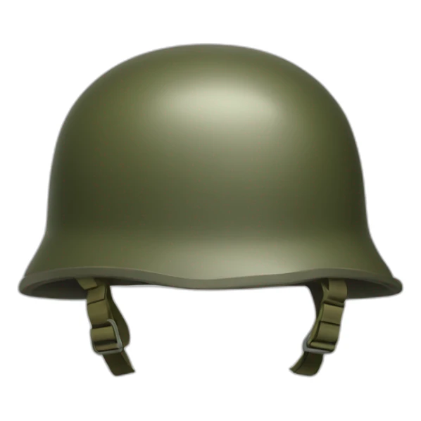 broked military helmet sticker