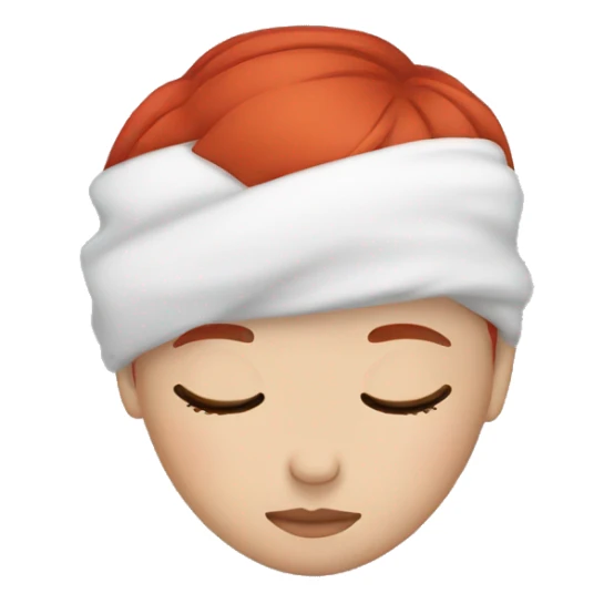 White red short hair girl sleeping sticker