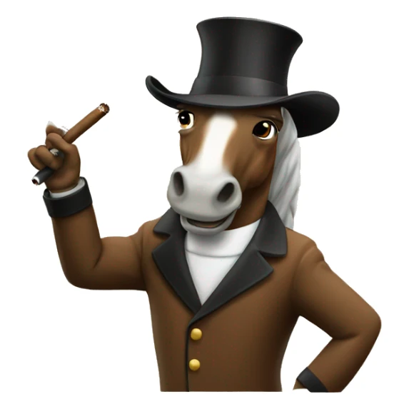 horse smoking a cigar sticker
