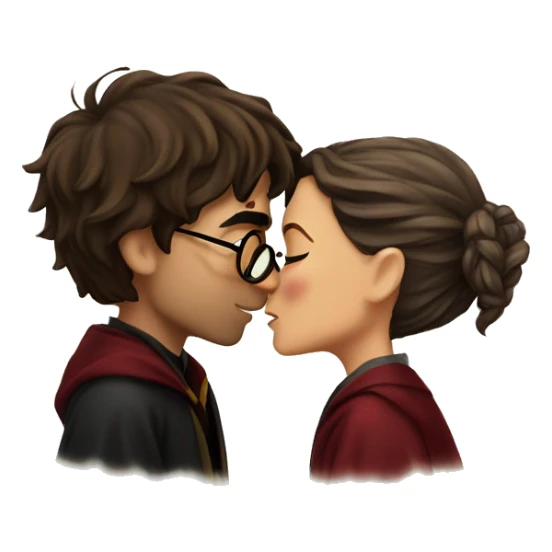 harry potter and hermione kissing  sticker