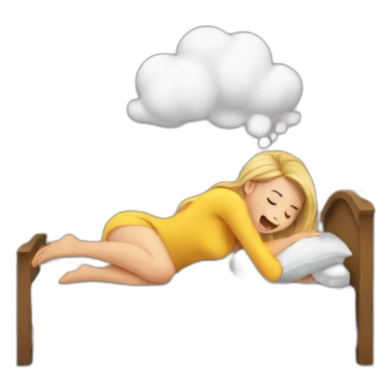 girl farting in bed sticker