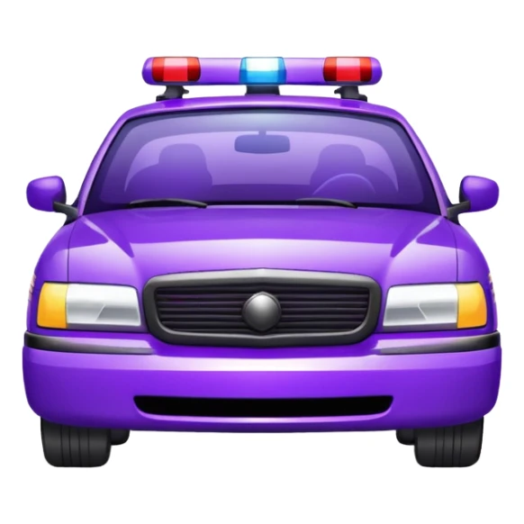 glitter purple police car light sticker