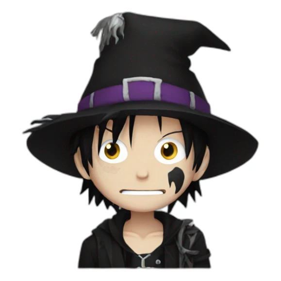goth Luffy sticker