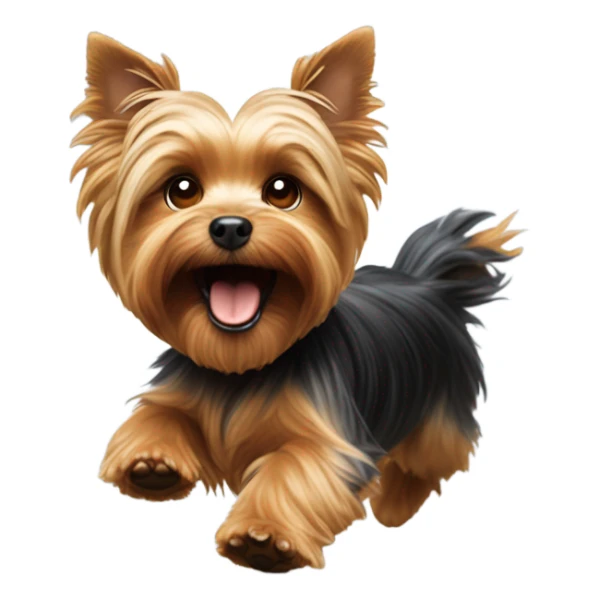 Yorkie playing football sticker
