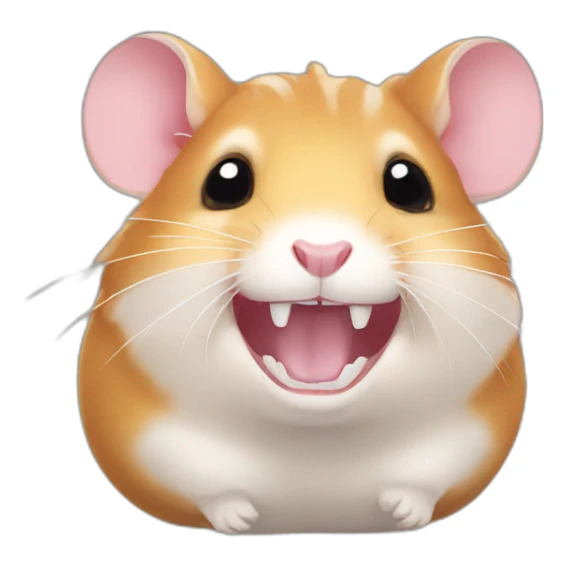 Hamster with teeth out sticker