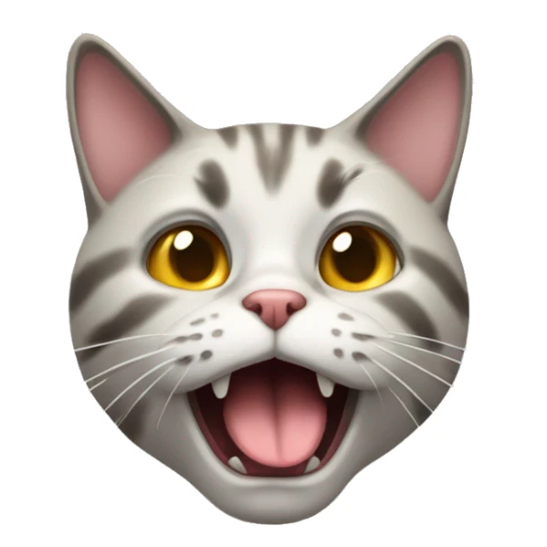 cat with tongue out with disgust sticker