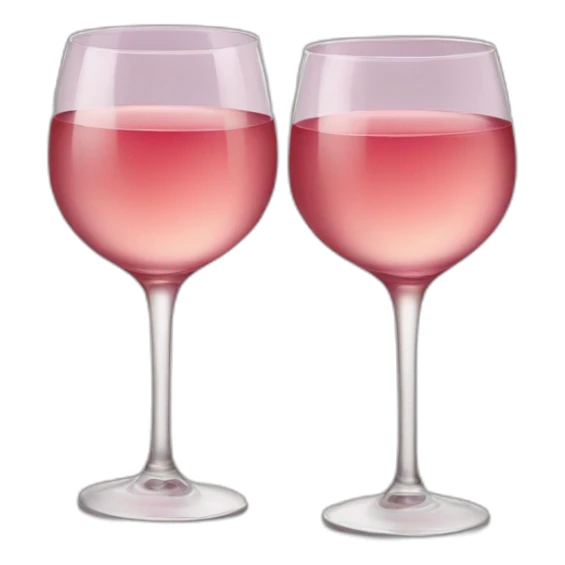 Two glasses of rose wine are clinking sticker