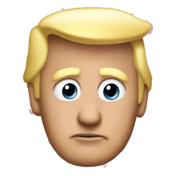 Donald trump with hearts for eyes sticker