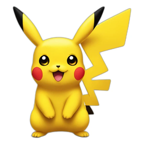 pikachu with black part of the tail sticker