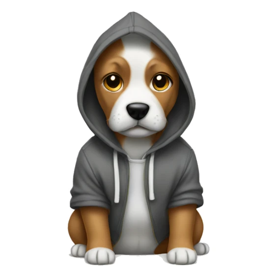 Dog wear a hoodie  sticker