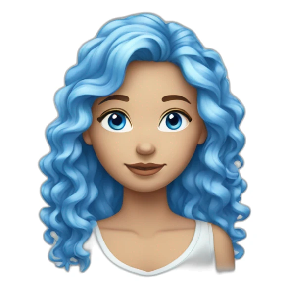 girl-blue-eyes-long-curly-hair sticker