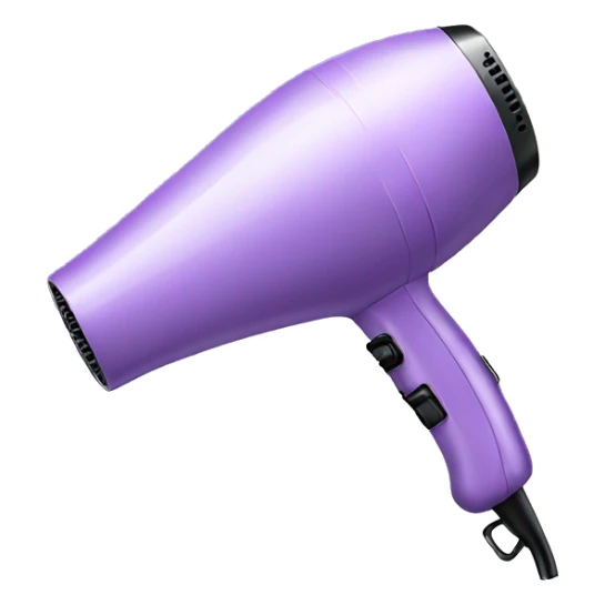 Realistic light purple hair dryer isolated  sticker