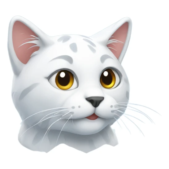 Cat made out of snow sticker