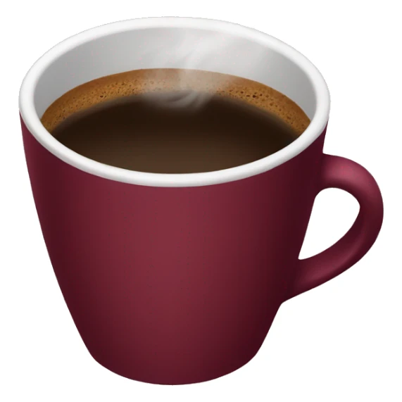  burgundy hot cup of coffee sticker