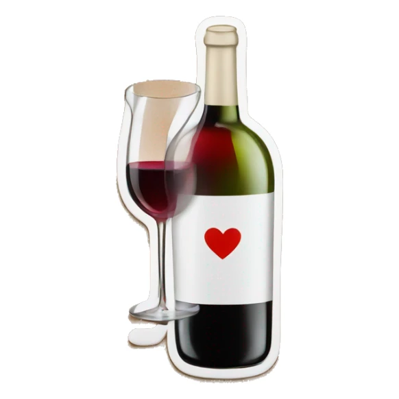 I love wine on a sign sticker