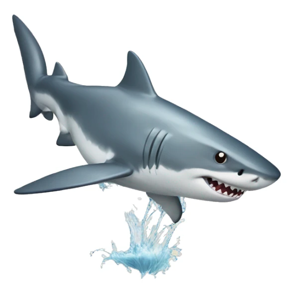 Shark jumping out of water  sticker