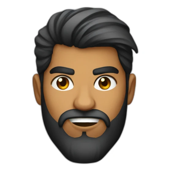 angry stylish sri lankan 25 year old with a beard sticker