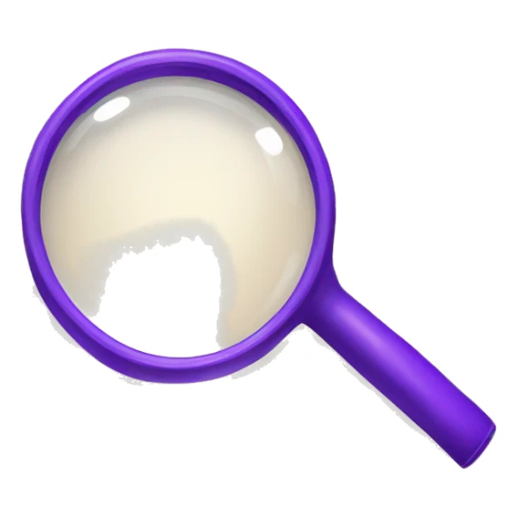 purple magnifying glass sticker