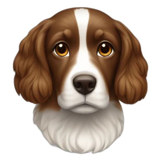 brown and white epagneul breton sticker