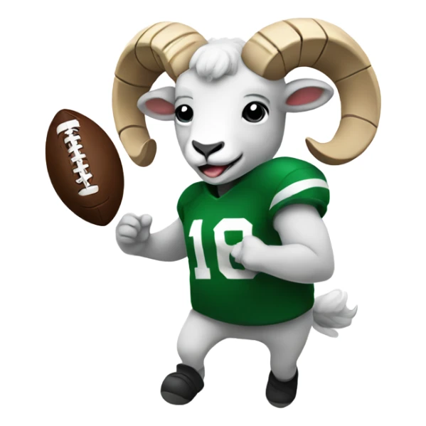 Ram playing football sticker