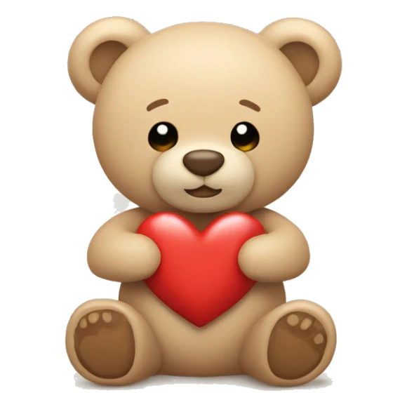 Teddy bear with little heart that says Mallorca in a beige color sticker