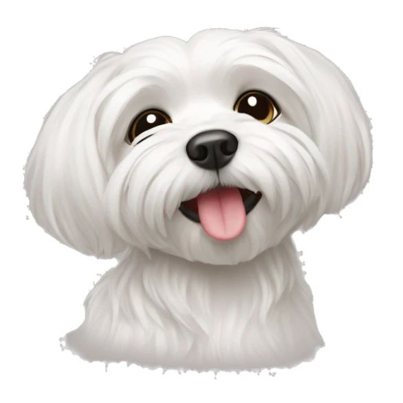 Maltese dog gezet kiss sticker