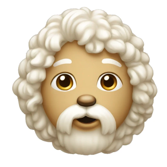 White and beige doodle sticker