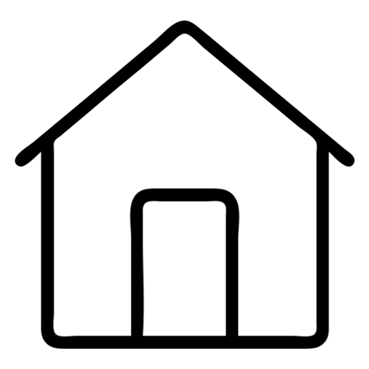 simple home house with roof and door sticker