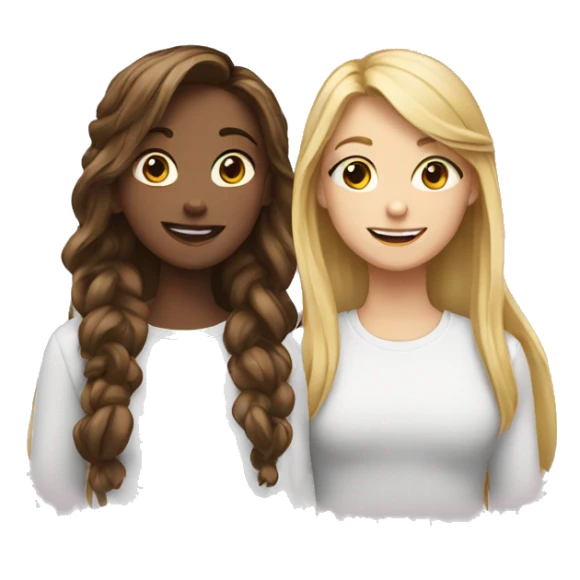 white teen girls talking together  sticker