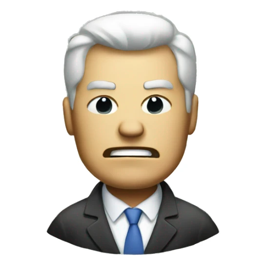 Angry large business man with money sticker