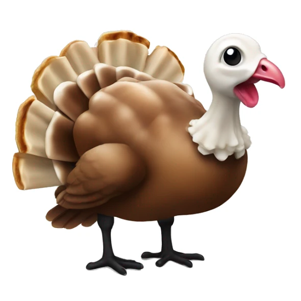 Turkey with black toast and oyster sticker