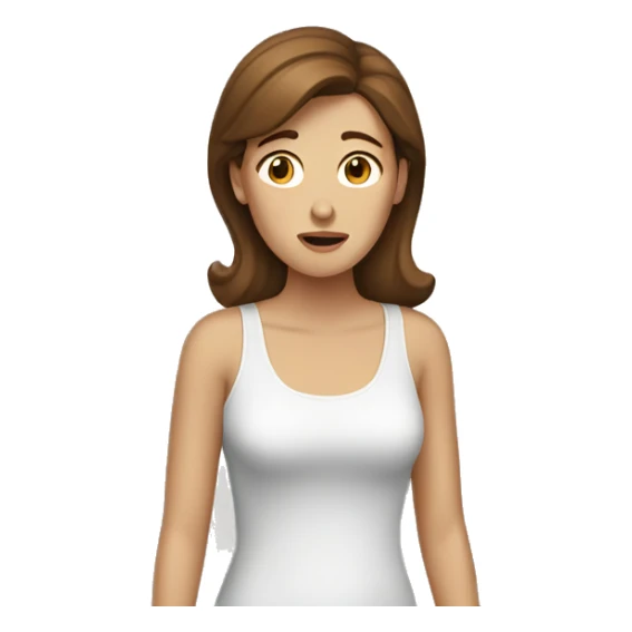 Woman who fainted with brown hair  sticker