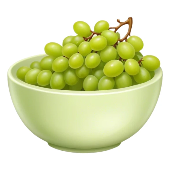 Crunchy green grapes in a bowl sticker
