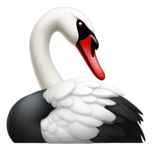 Cisne negro con rojo y algo vibes a vampiro  sticker