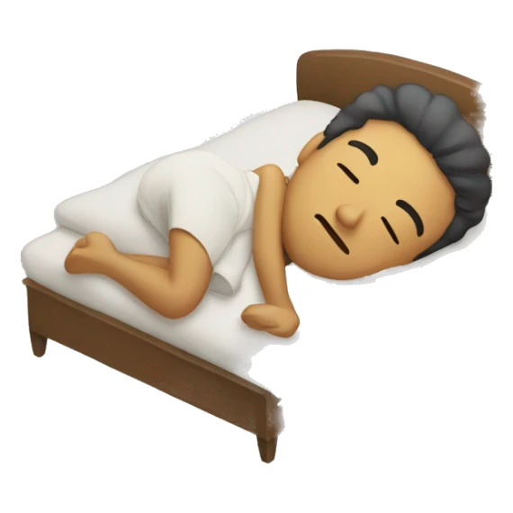 Tired person who would rather sleep than get out of bed sticker