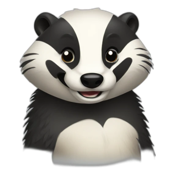 winking badger sticker